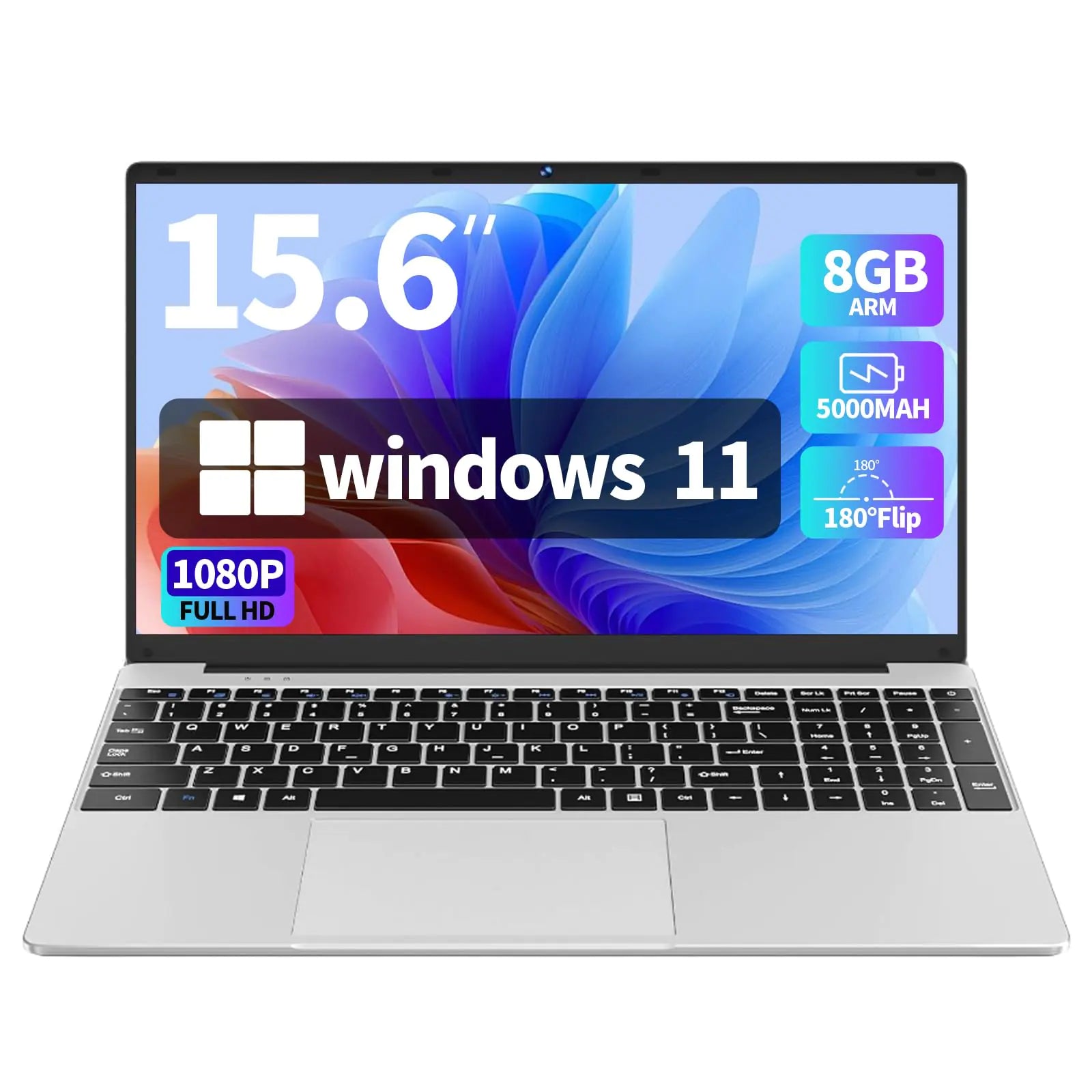 Xparkin 15.6" School LaptopWindows 11 Laptop Computer for Business8GB RAM 256GB SSDIntel N4000(up to 2.6GHz) FHD 1920 x 1080 ScreenMS OfficeWiFiBT42xUSB3.0Long Battery Life Student Computer